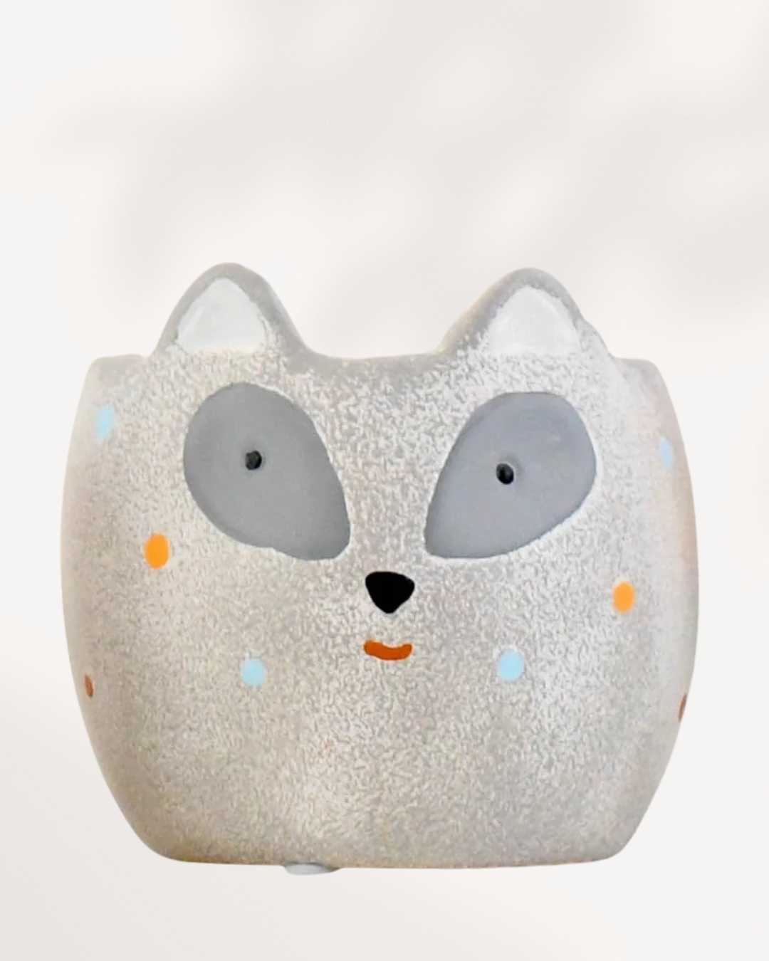 Colourful Animal Pot Racoon